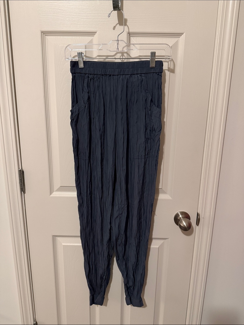 Current Air Navy Crinkle Jogger Pants
